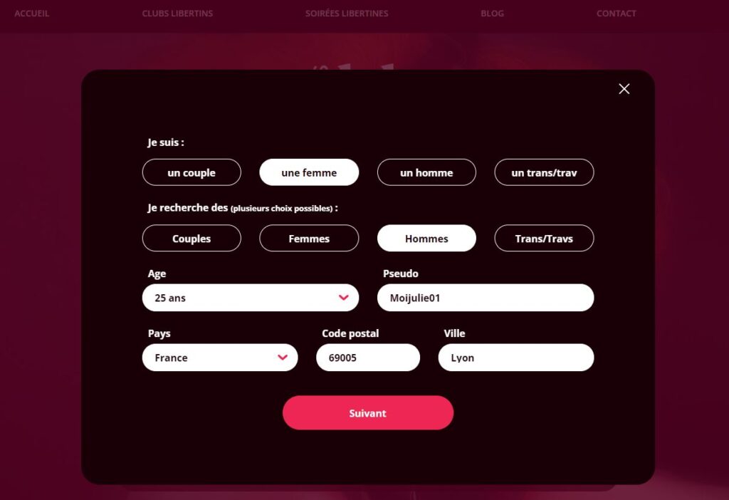 inscription du formulaire nouslibs
