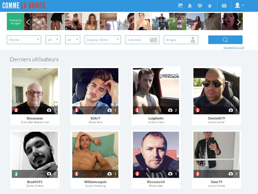 interface commelabraise et fonctionnalités