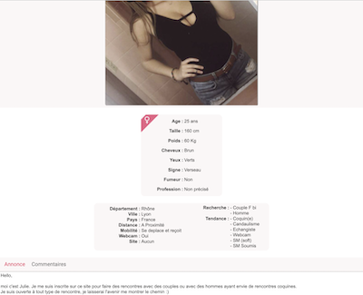 profil site de rencontre entrecoquins